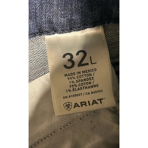 Ariat Denim High Rise Slim Trouser Womens 32L Real Bootcut Jeans Pants (32x35) - Picture 3 of 8